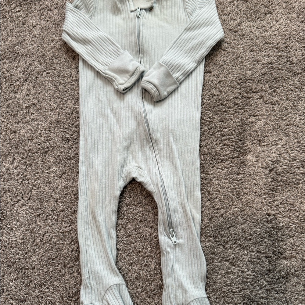 Cloud Island Ribbed Blue Kids Footie